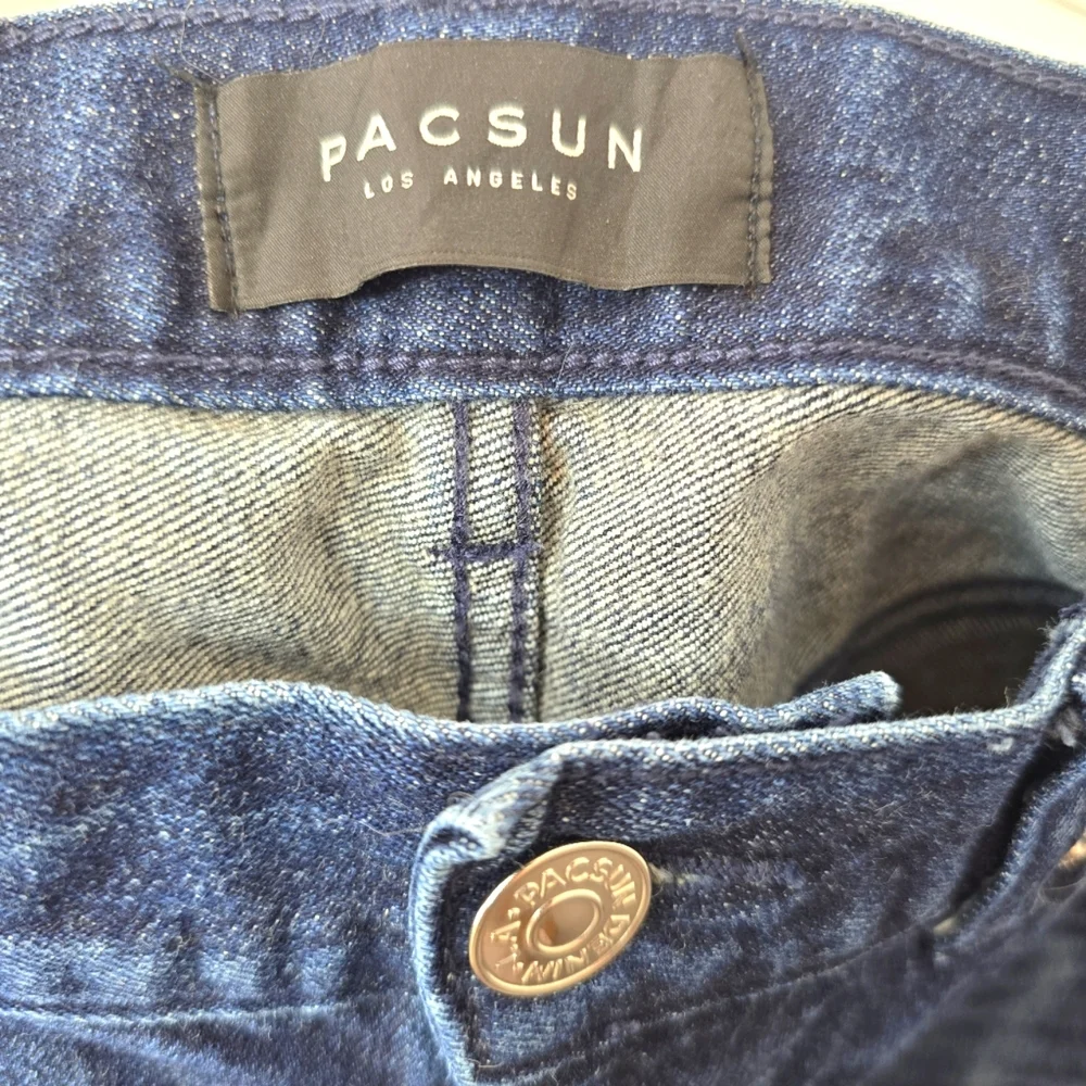 PACSUN Slim Indigo Comfort Stretch Jeans Men's 32x31 Mid-Rise Tapered Fit Casual